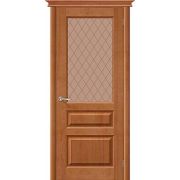 Межкомнатная дверь М5 Т-05 светлый лак Кристалл