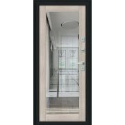 Thermo Флэш Декор-2 ЗЕРКАЛО Букле черное/Cappuccino Veralinga