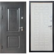 Входная дверь Тайга Штамп дуб молочный термо