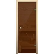 Дверь для сауны и бани Кноб Е Бронза тонированное Акма