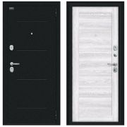 Дверь входная Сити Kale Букле черное/Riviera Ice BRAVO